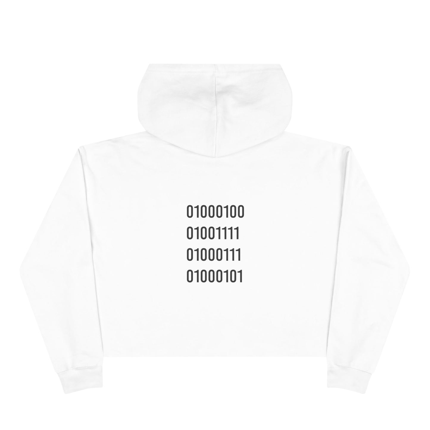 DOGE in Binary Code Women's Crop Hoodie