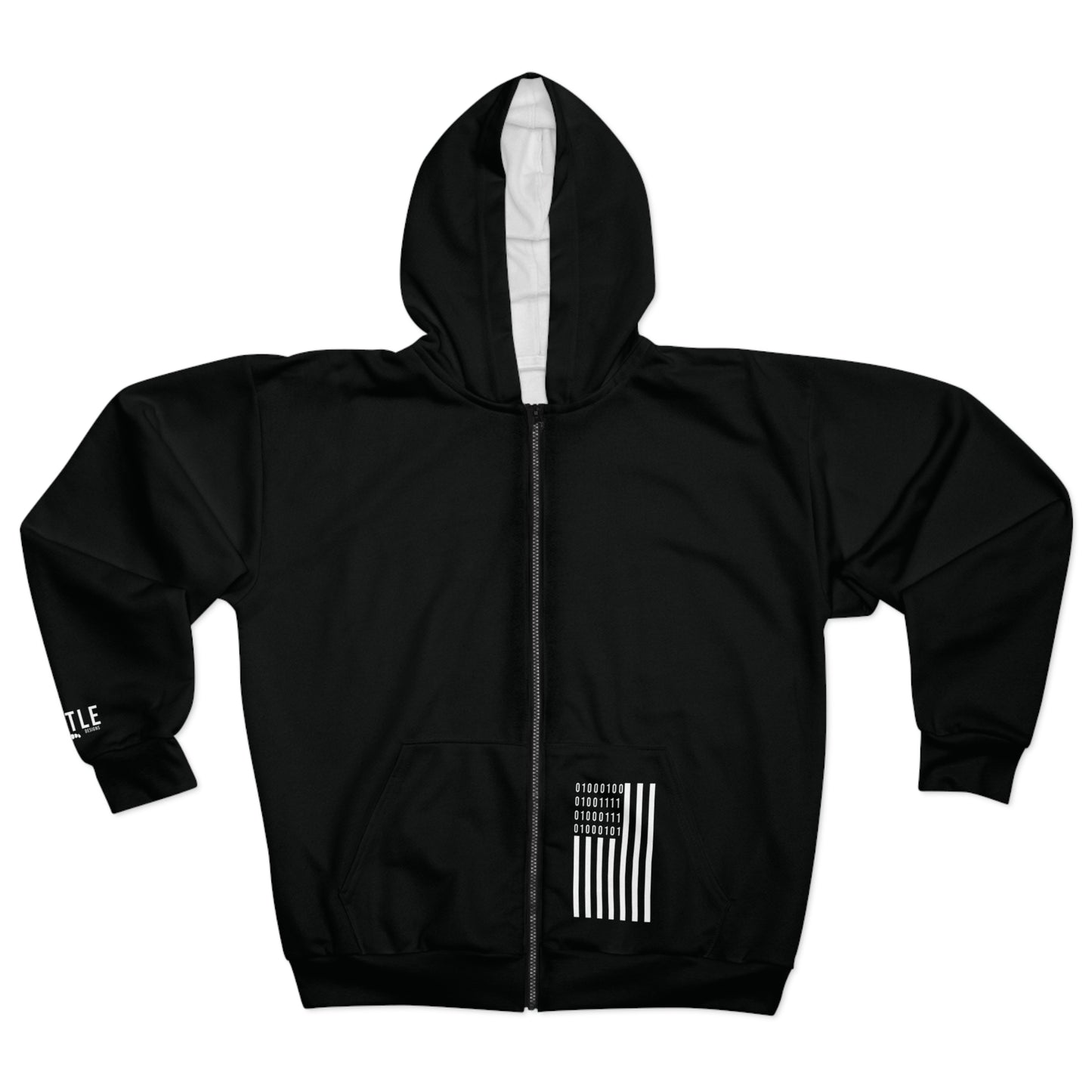 DOGE Binary Code Unisex Zip Hoodie USA Made