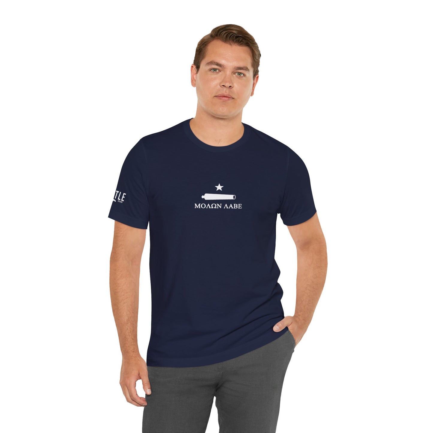 Canon and Star Molon Labe Minimalist Unisex Jersey Short Sleeve Tee