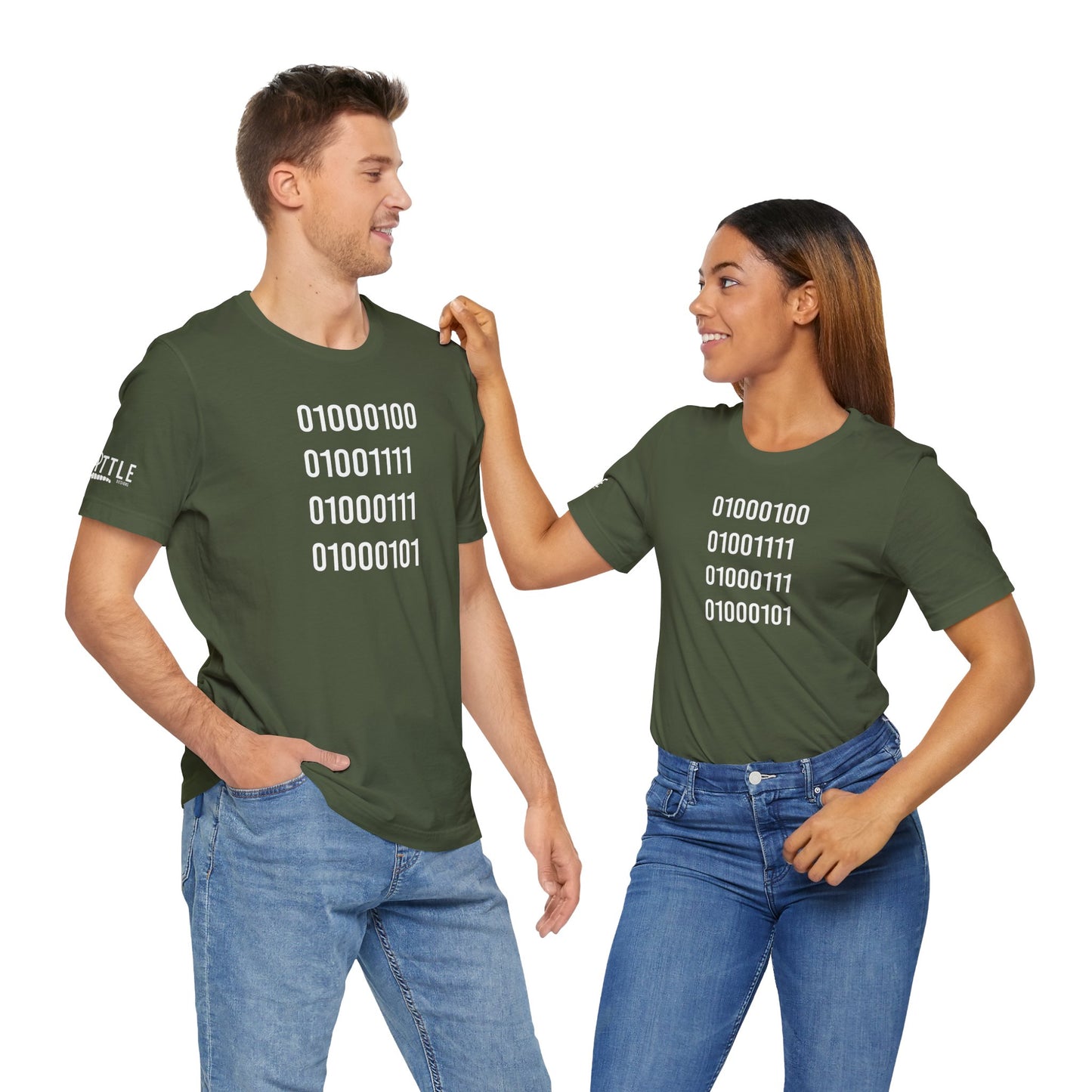 DOGE in Binary Unisex Jersey Short Sleeve Tee