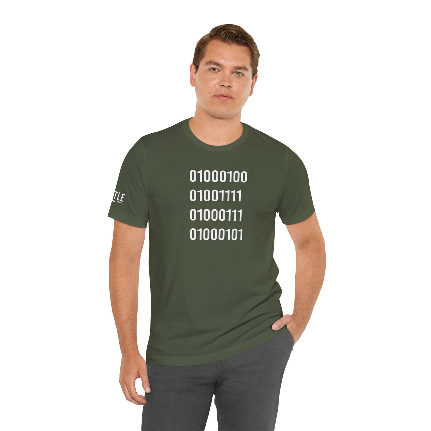 DOGE in Binary Unisex Jersey Short Sleeve Tee