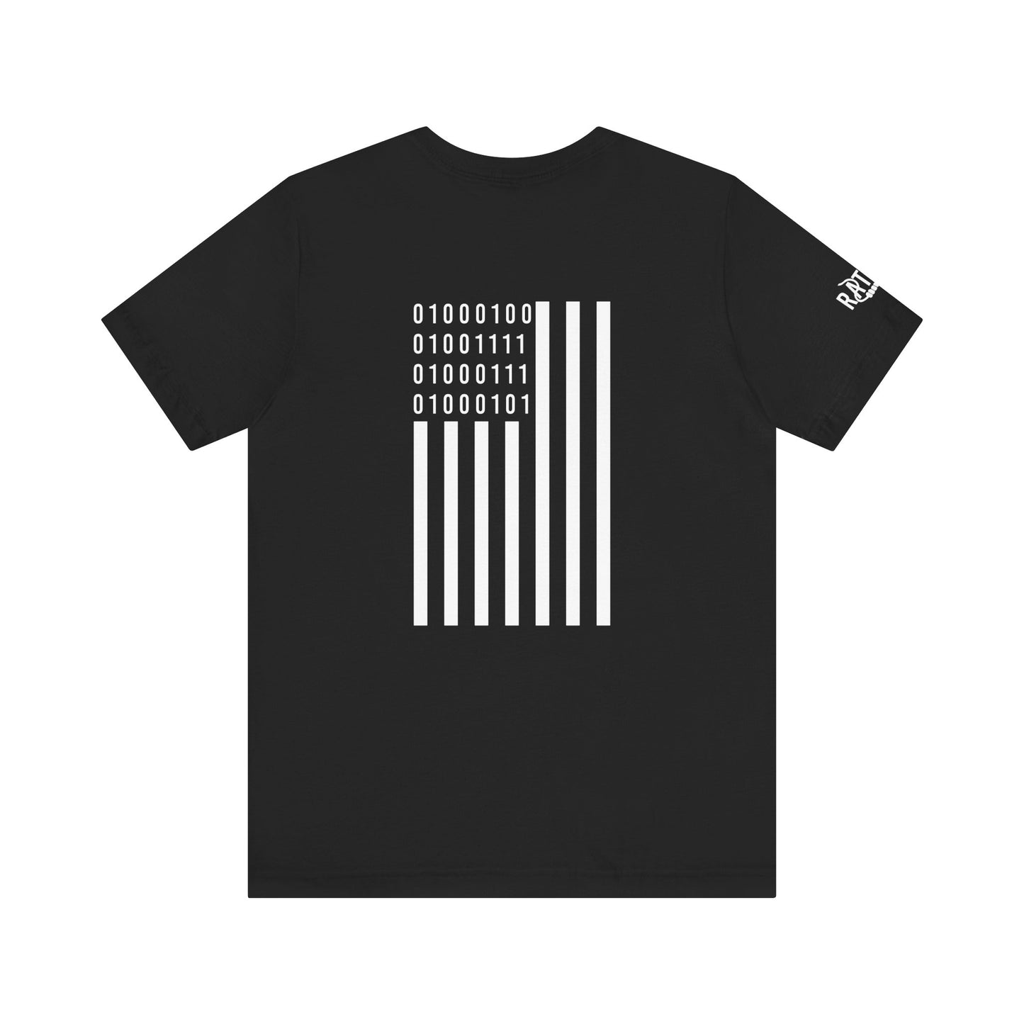 DOGE in Binary Flag Unisex Jersey Short Sleeve Tee