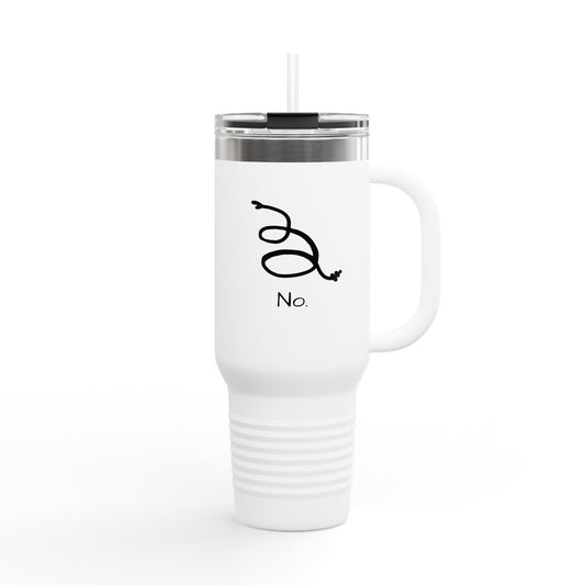 Minimalist Gadsden Flag Insulated Travel Mug, 40oz