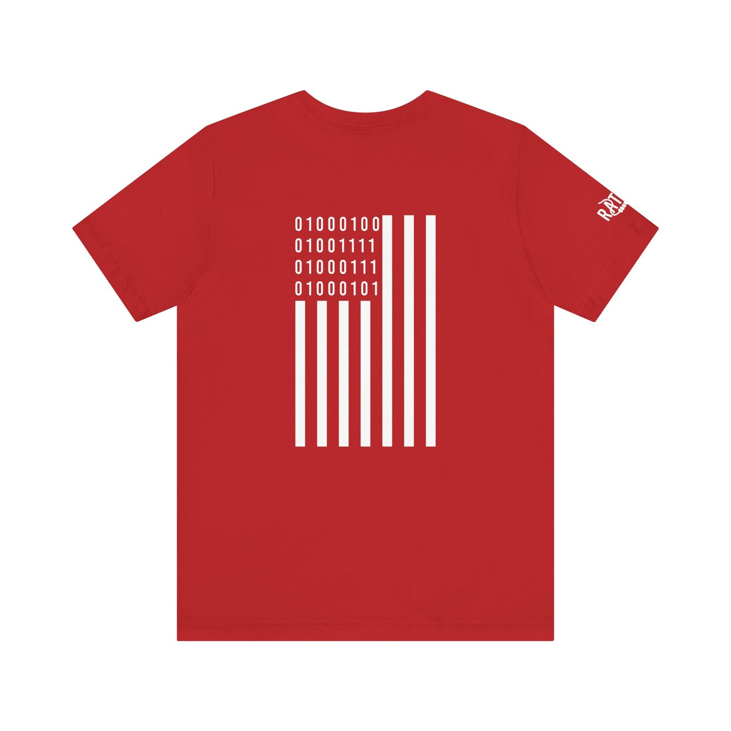 DOGE in Binary Flag Unisex Jersey Short Sleeve Tee