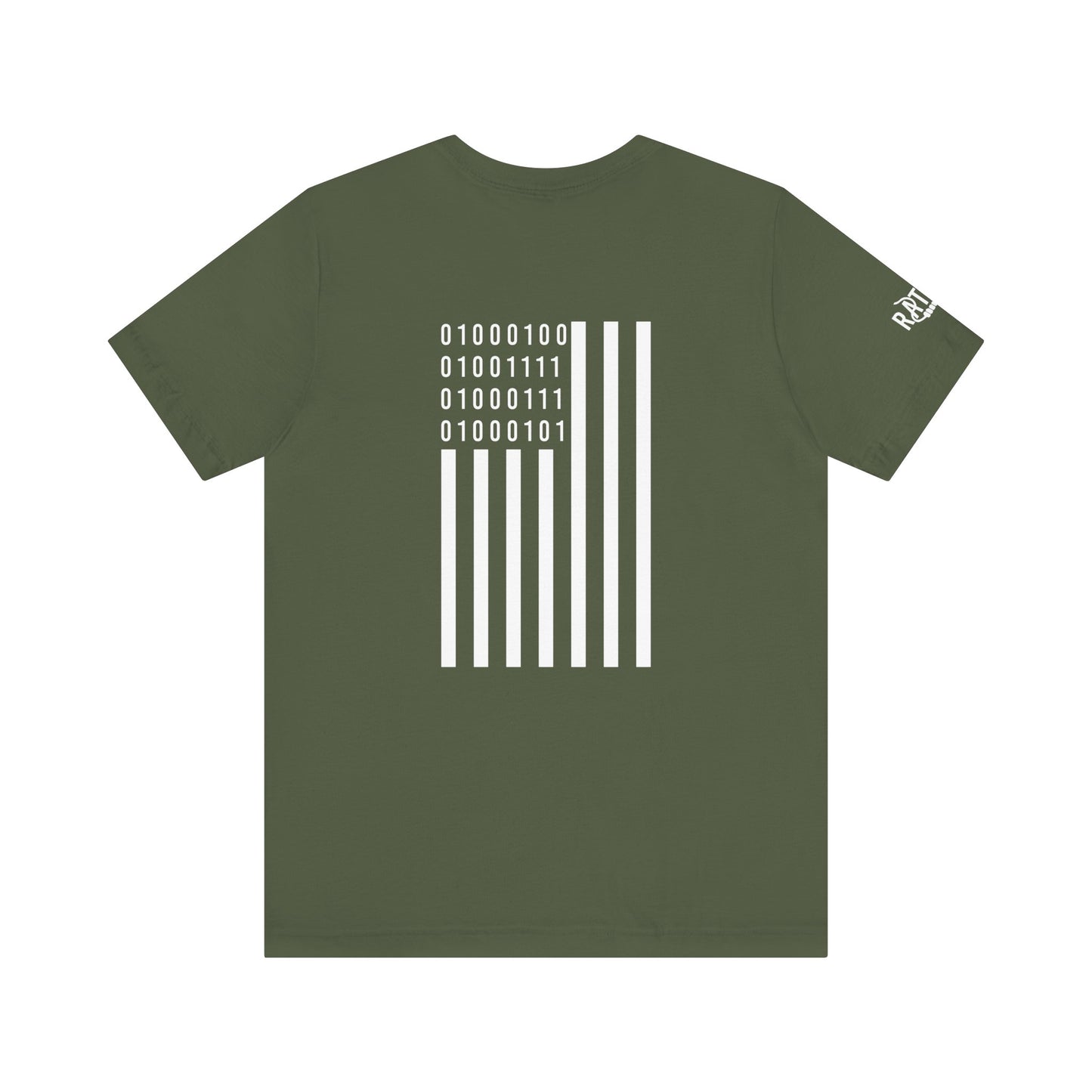 DOGE in Binary Flag Unisex Jersey Short Sleeve Tee