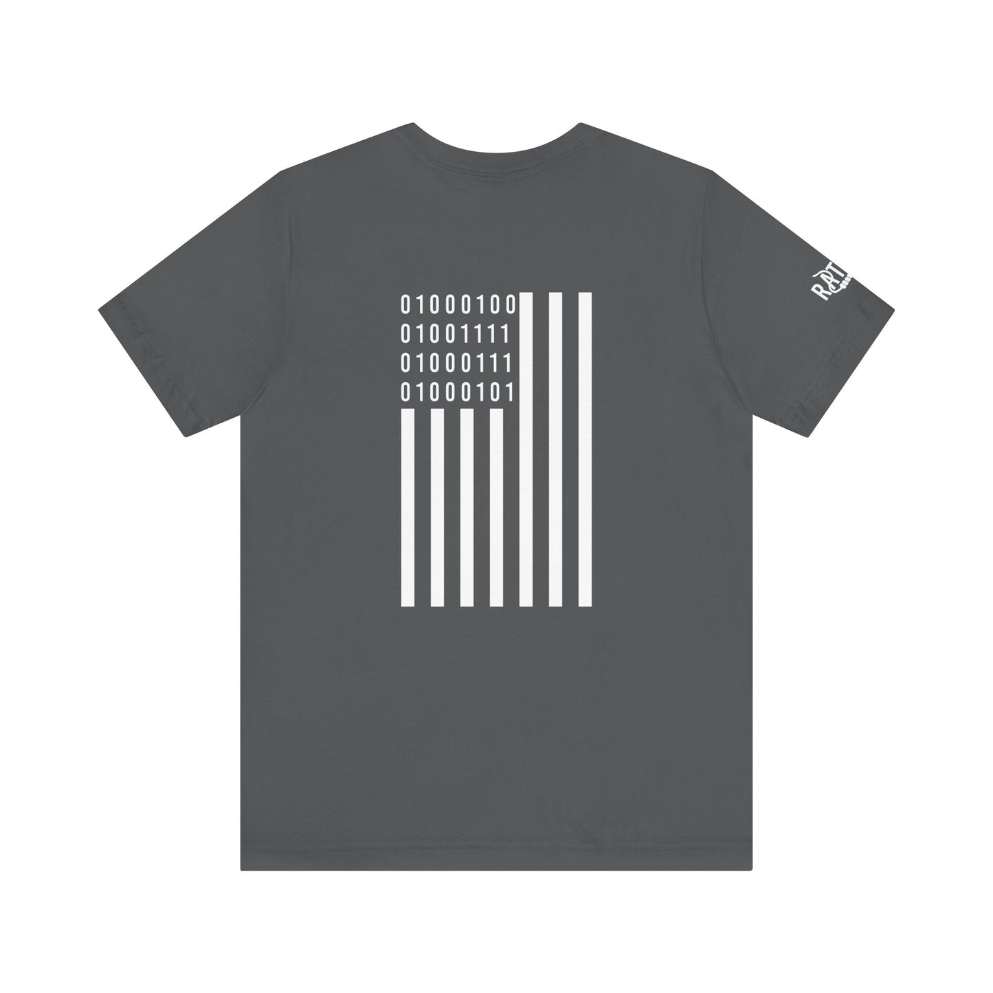 DOGE in Binary Flag Unisex Jersey Short Sleeve Tee