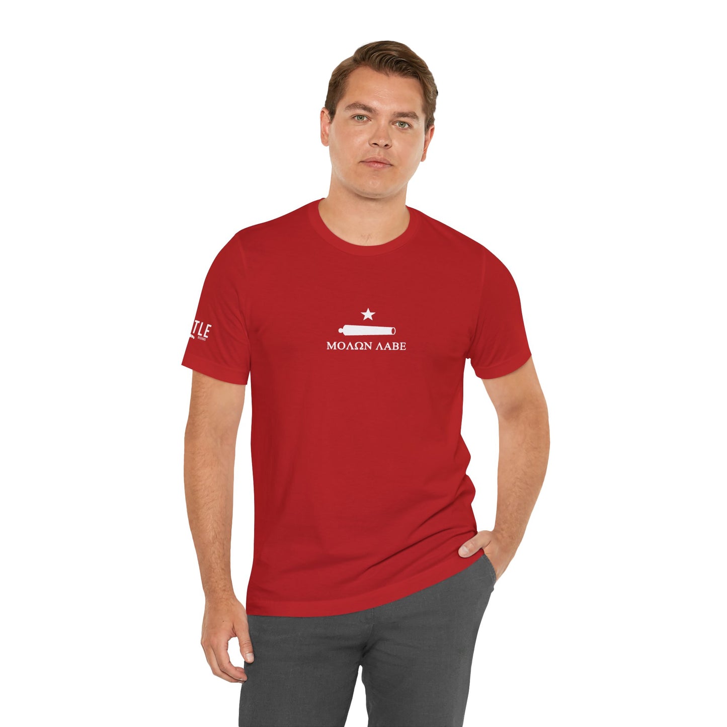 Canon and Star Molon Labe Minimalist Unisex Jersey Short Sleeve Tee