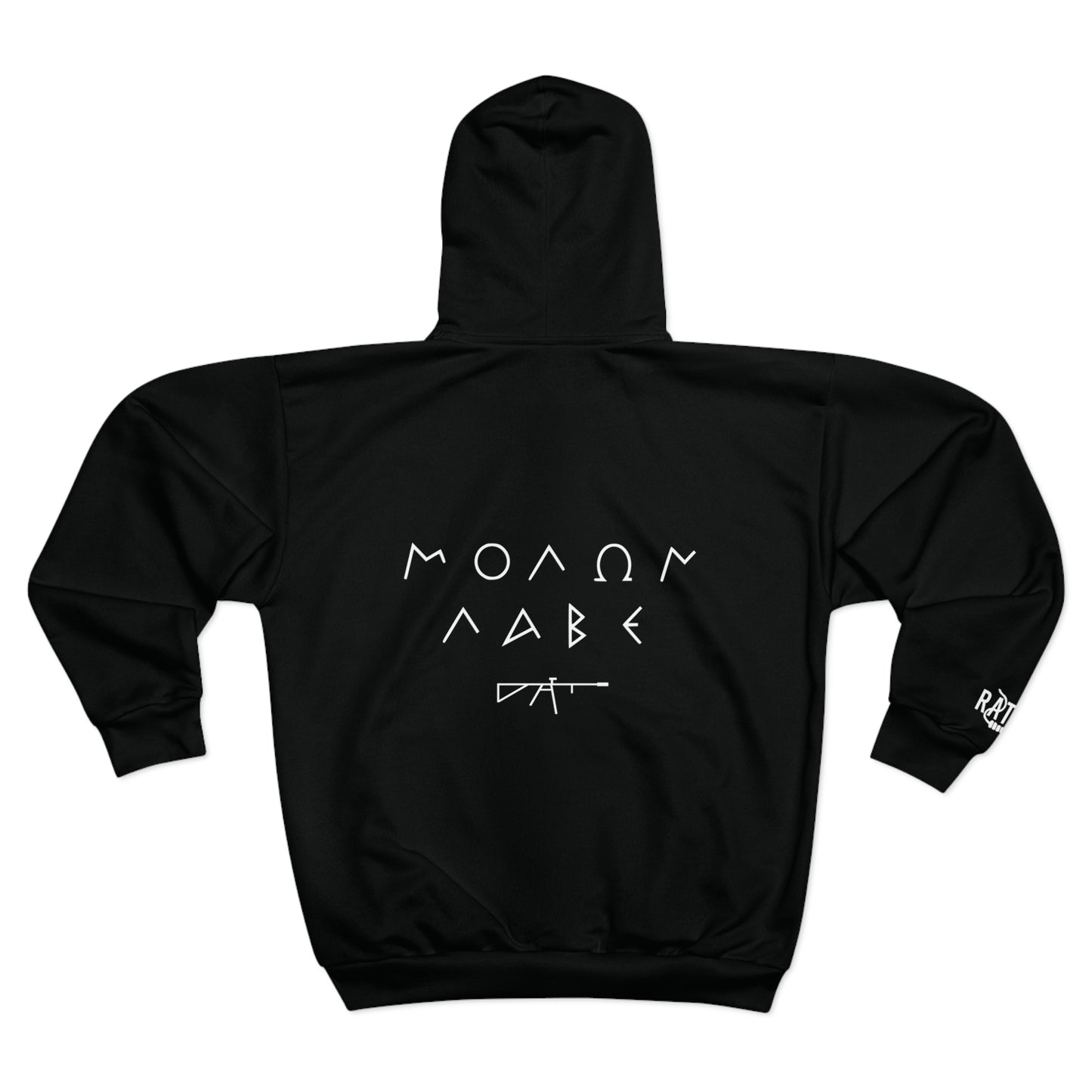 Minimalist Molon Labe Unisex Zip Hoodie USA Made