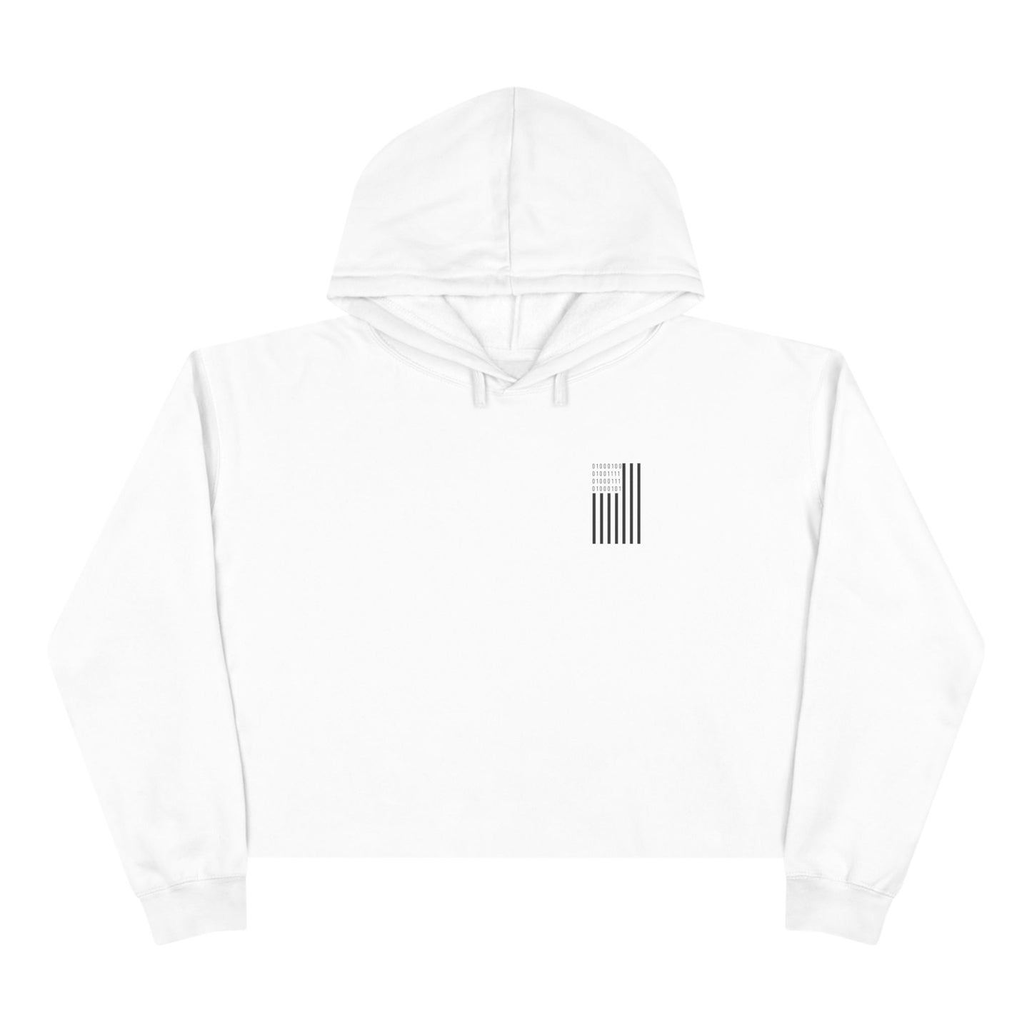 DOGE in Binary Code Women's Crop Hoodie