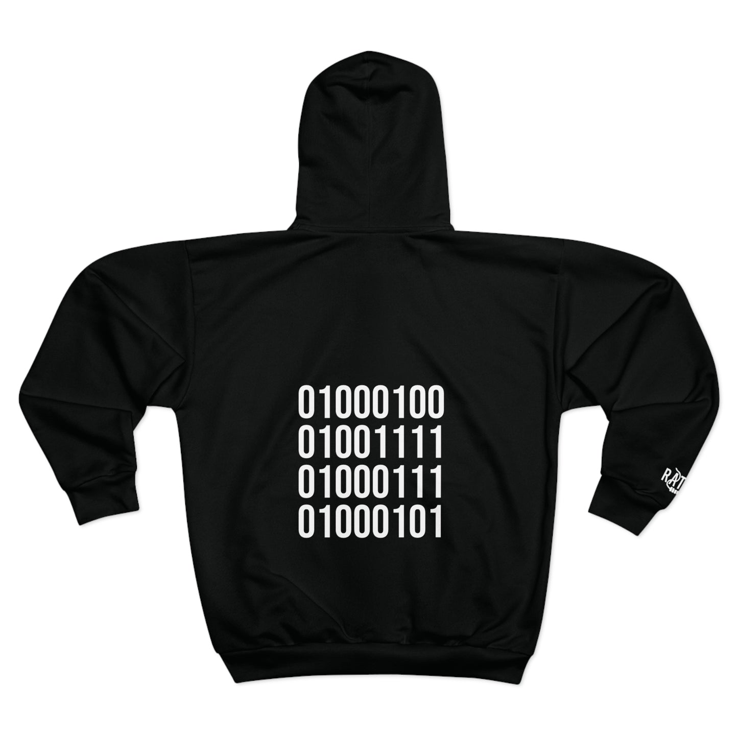 DOGE Binary Code Unisex Zip Hoodie USA Made