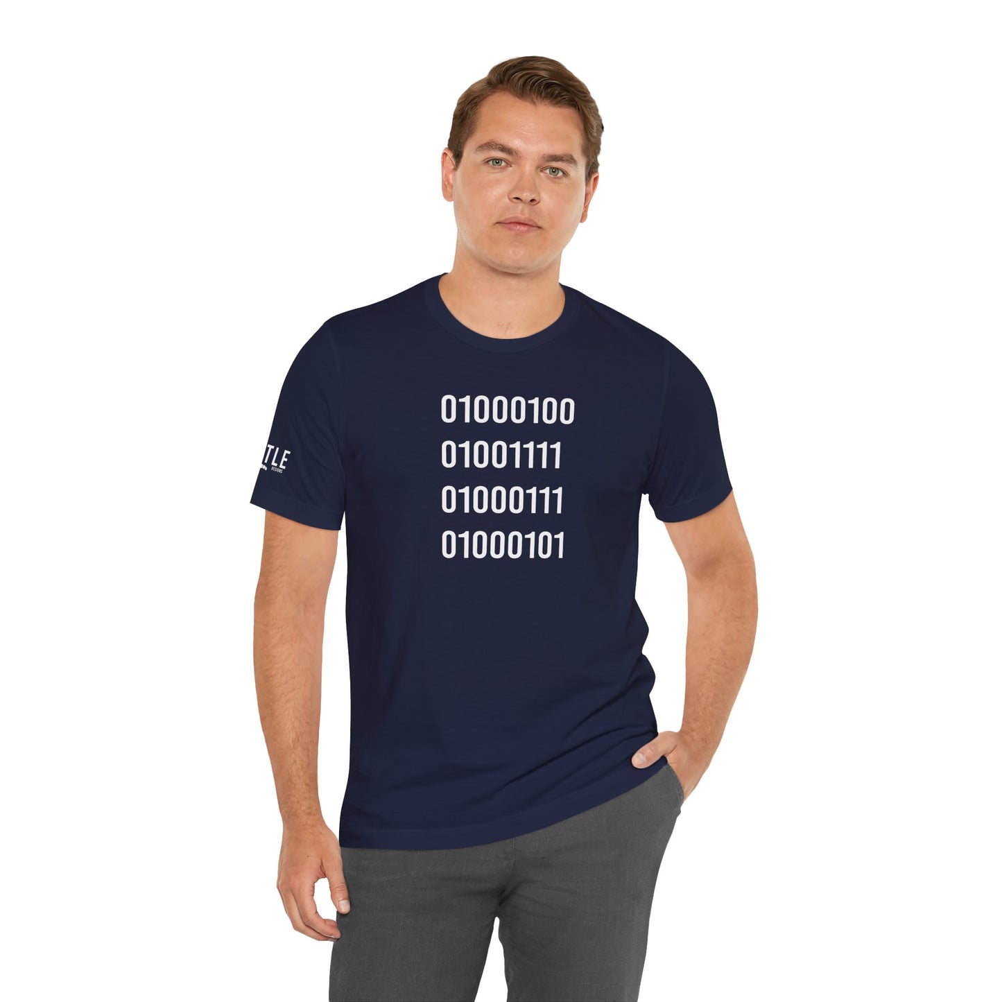 DOGE in Binary Unisex Jersey Short Sleeve Tee