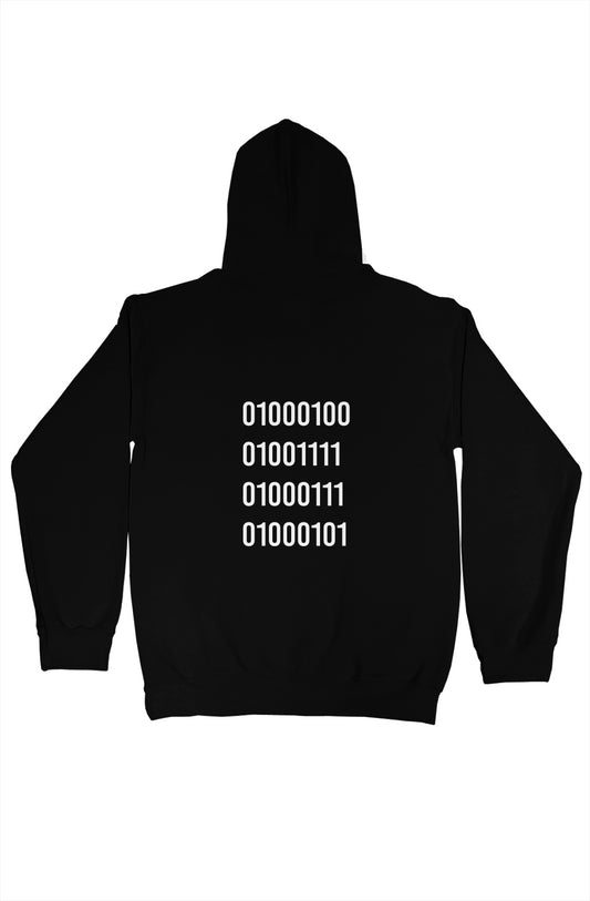 DOGE in Binary Pullover Hoodie with Custom Lined Hood