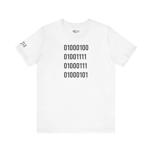 DOGE in Binary Unisex Jersey Short Sleeve Tee