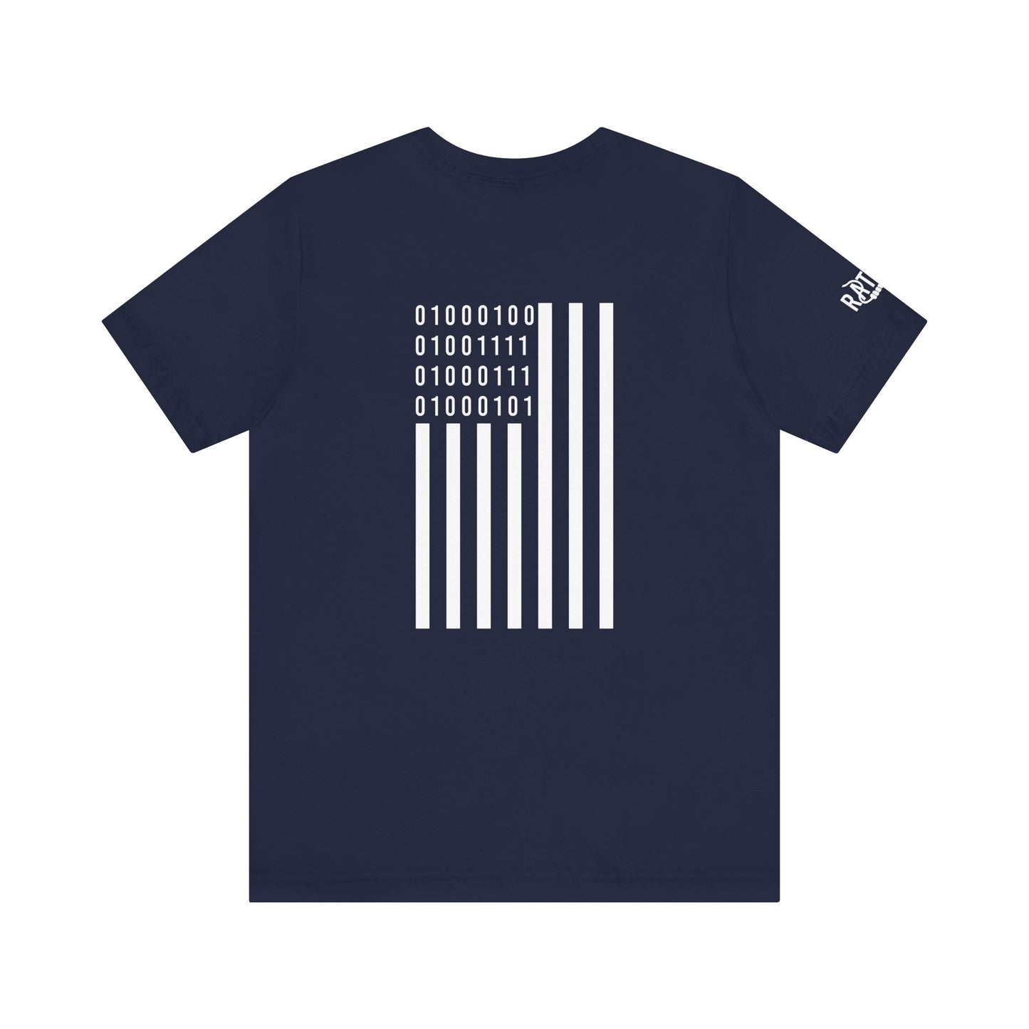 DOGE in Binary Flag Unisex Jersey Short Sleeve Tee