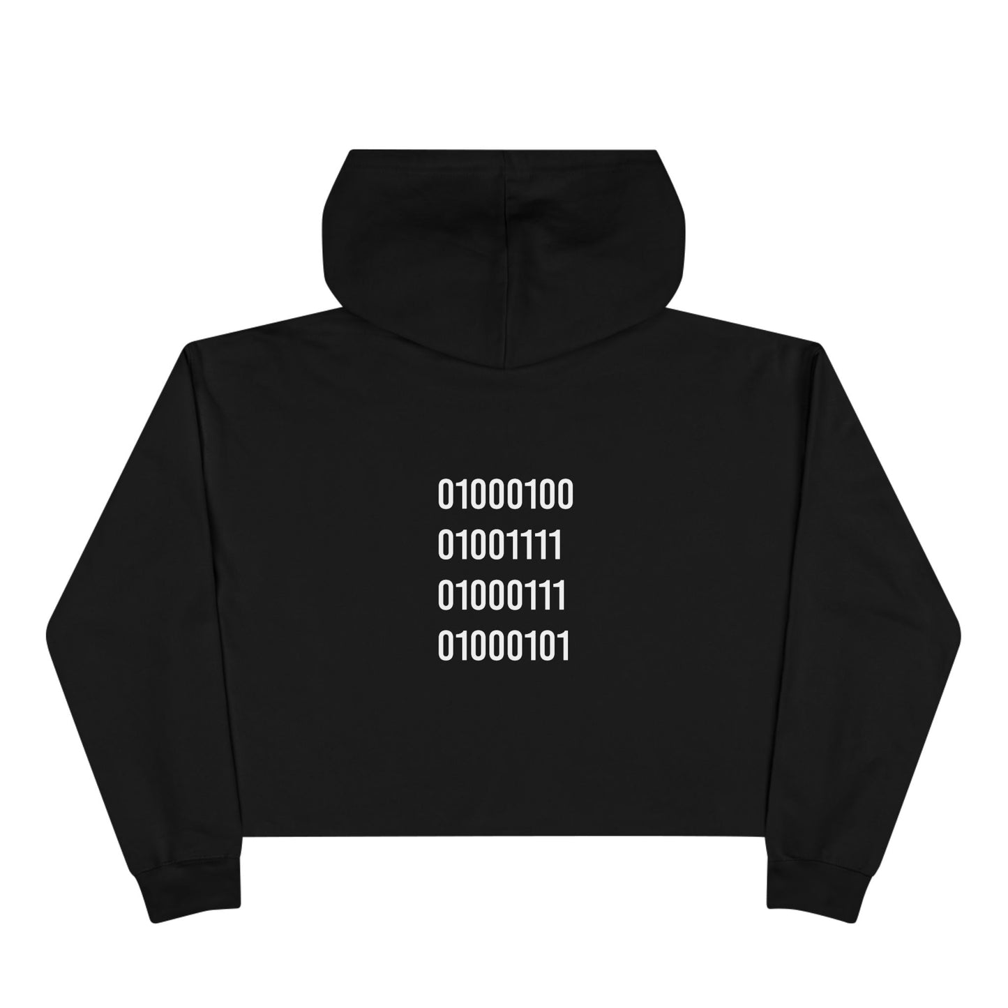 DOGE in Binary Code Women's Crop Hoodie