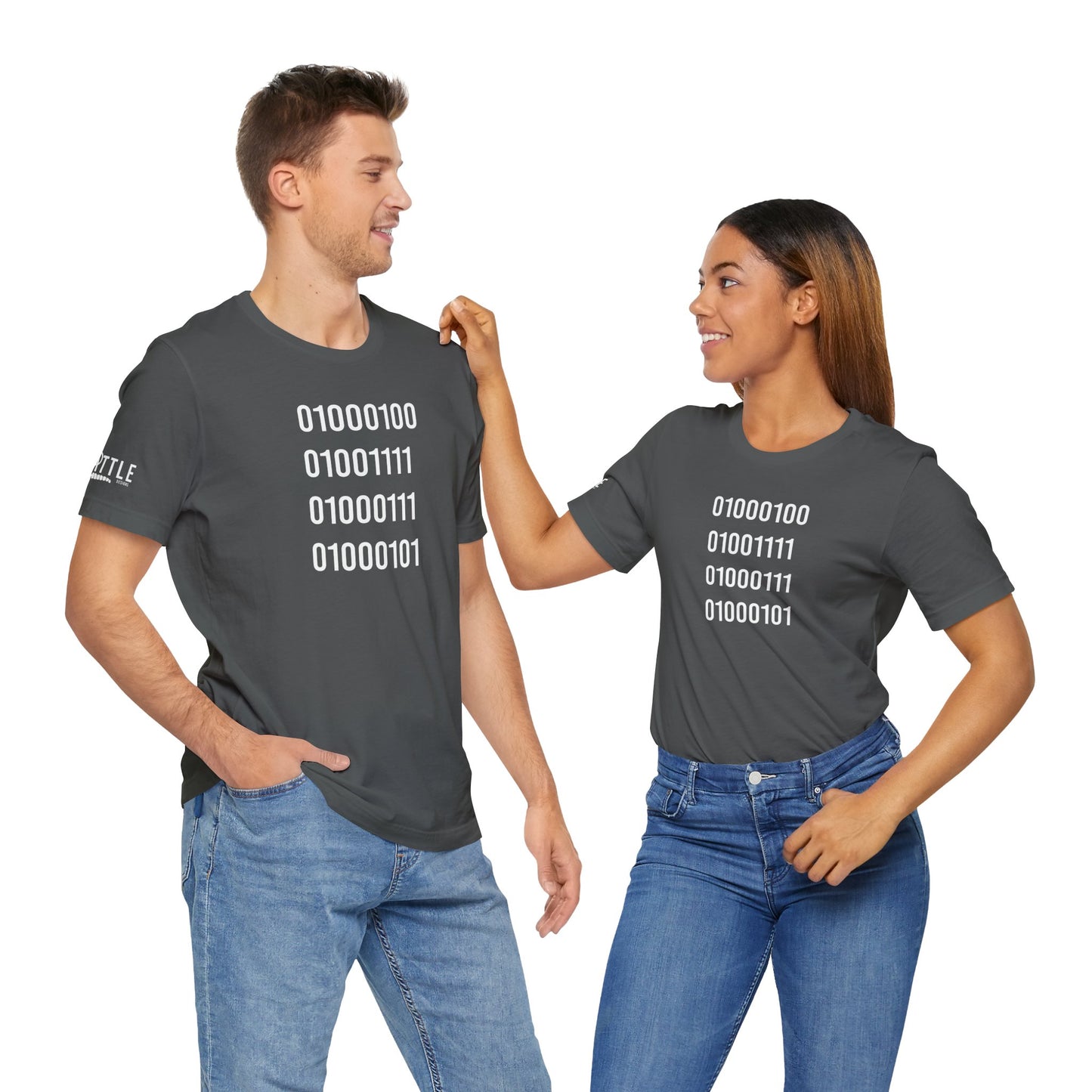 DOGE in Binary Unisex Jersey Short Sleeve Tee