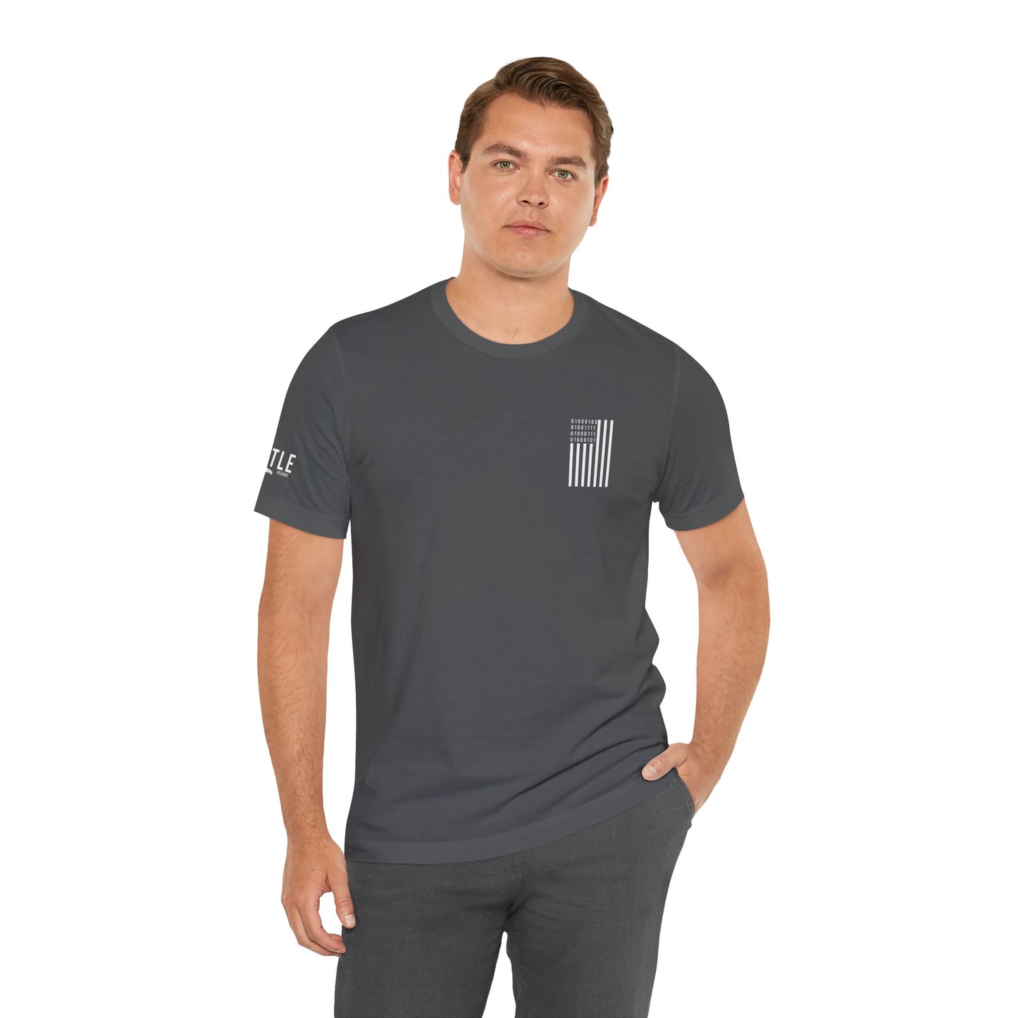 DOGE in Binary Flag Unisex Jersey Short Sleeve Tee