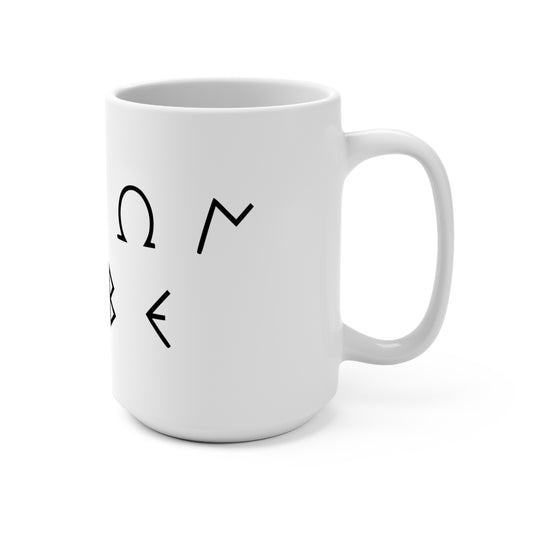 Minimalist Molon Labe 15oz Ceramic Mug in white