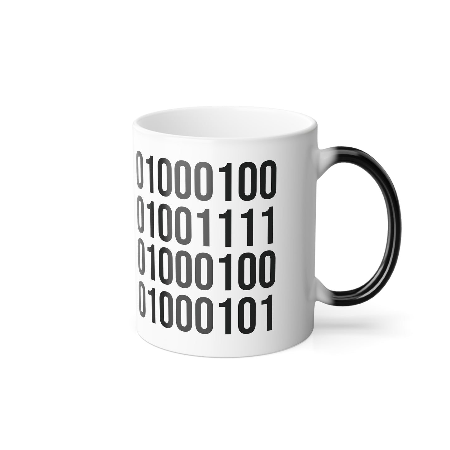 DOGE in Binary Code, Color Morphing Mug, 11oz