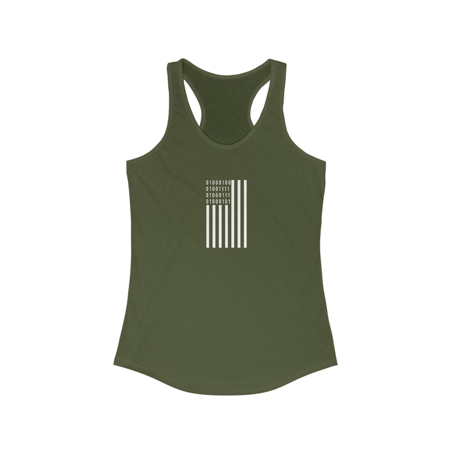 DOGE in Binary Flag Women's Ideal Racerback Tank