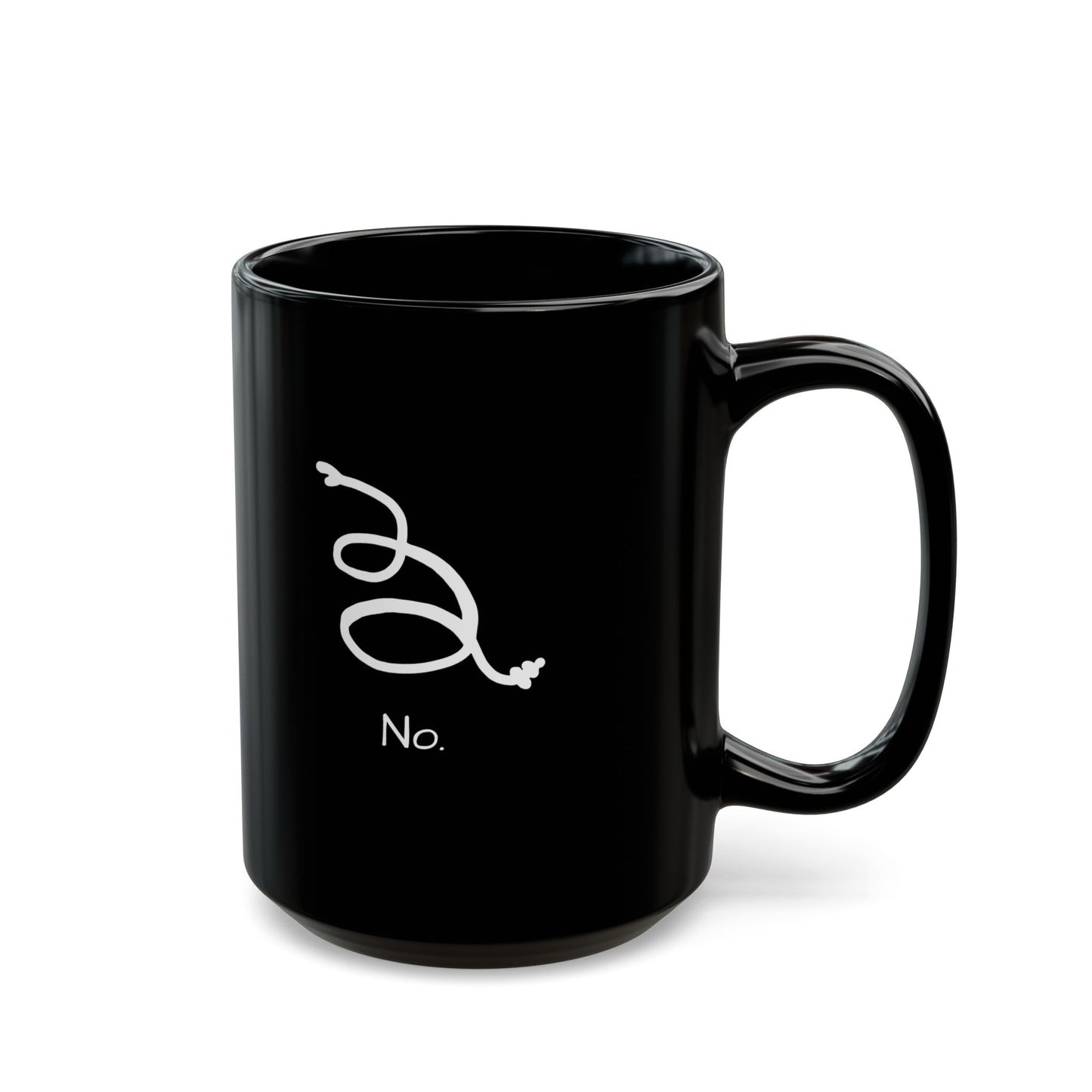 Minimalist Gadsden Flag Black Mug (11oz, 15oz)