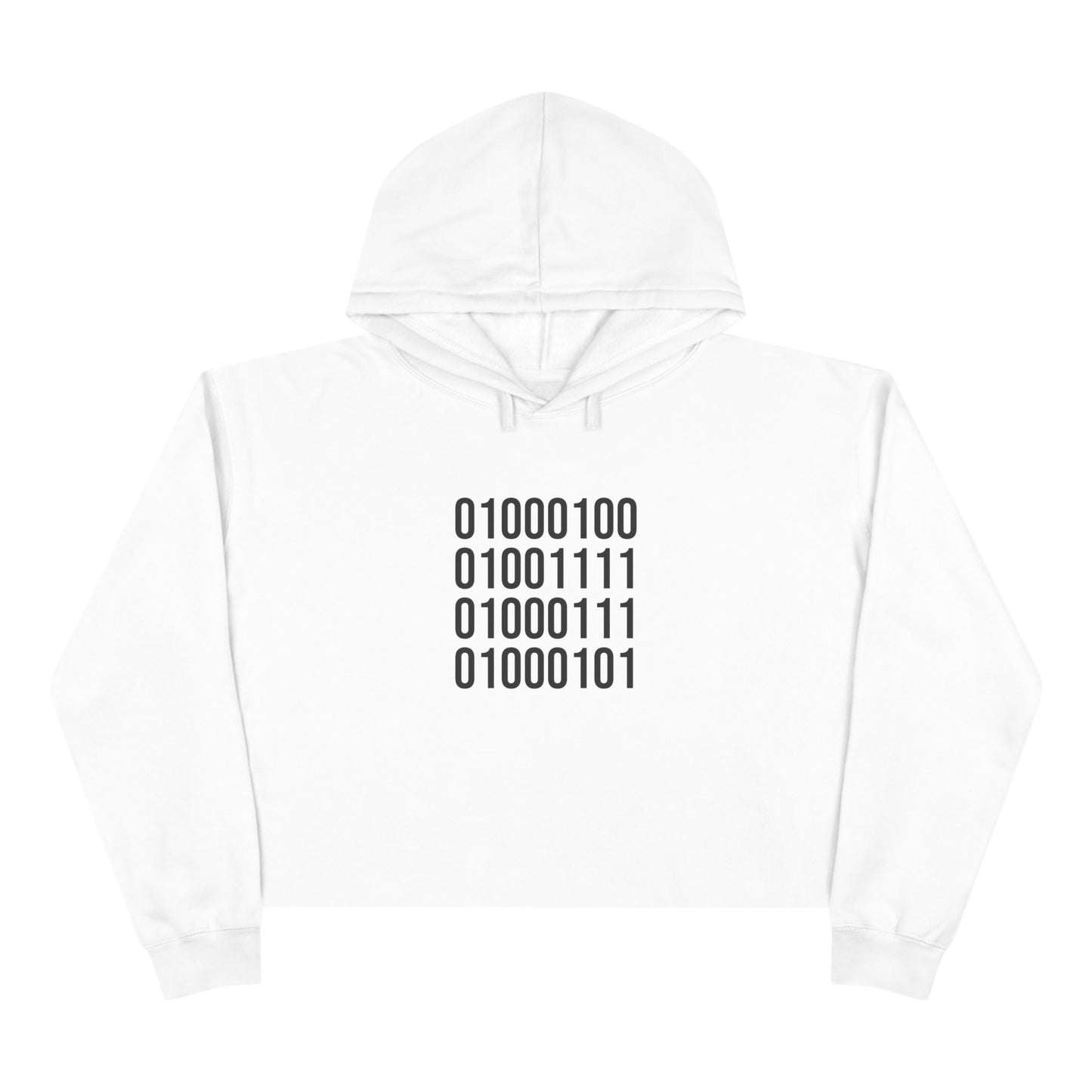 DOGE in Binary Code Women's Crop Hoodie