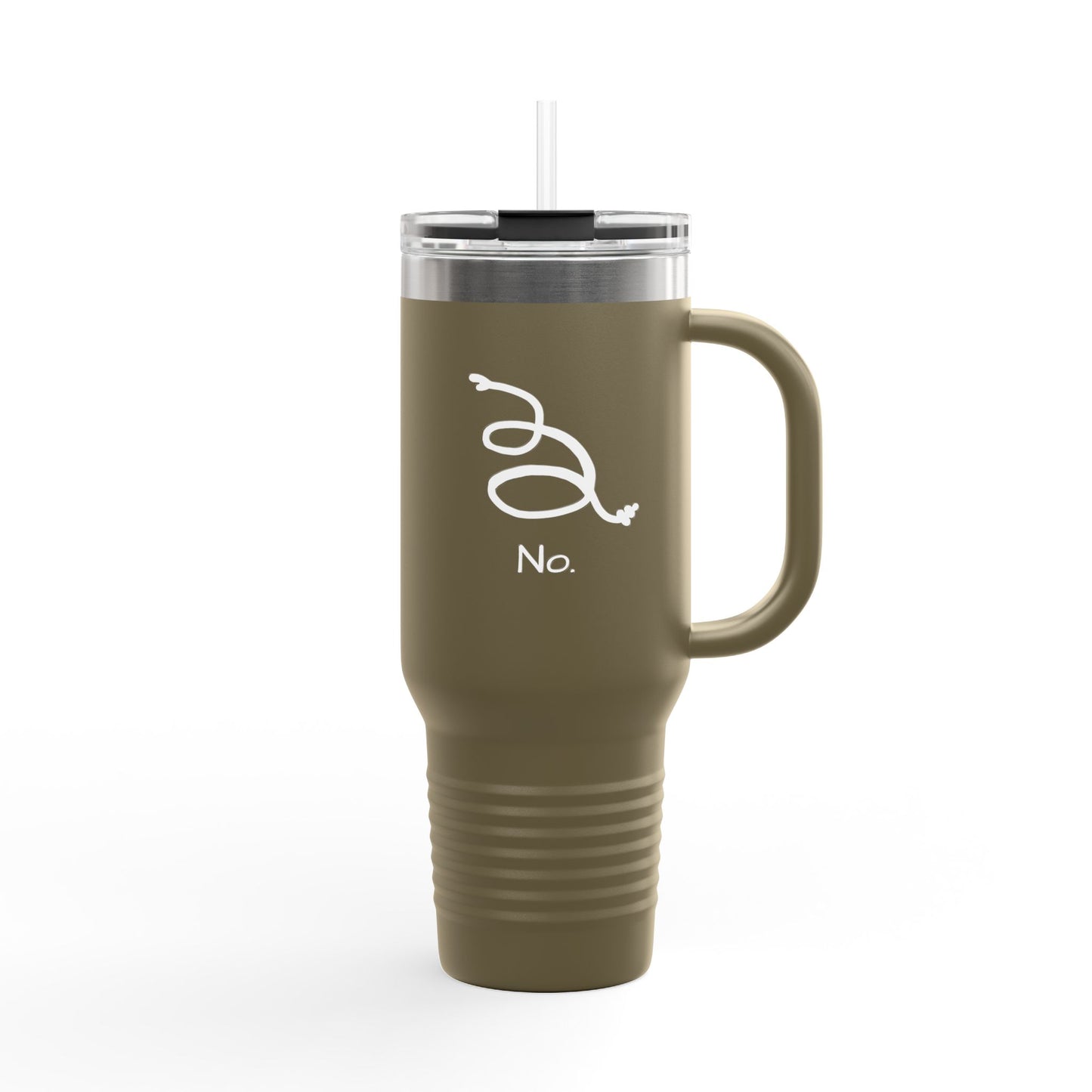 Minimalist Gadsden Flag Insulated Travel Mug, 40oz