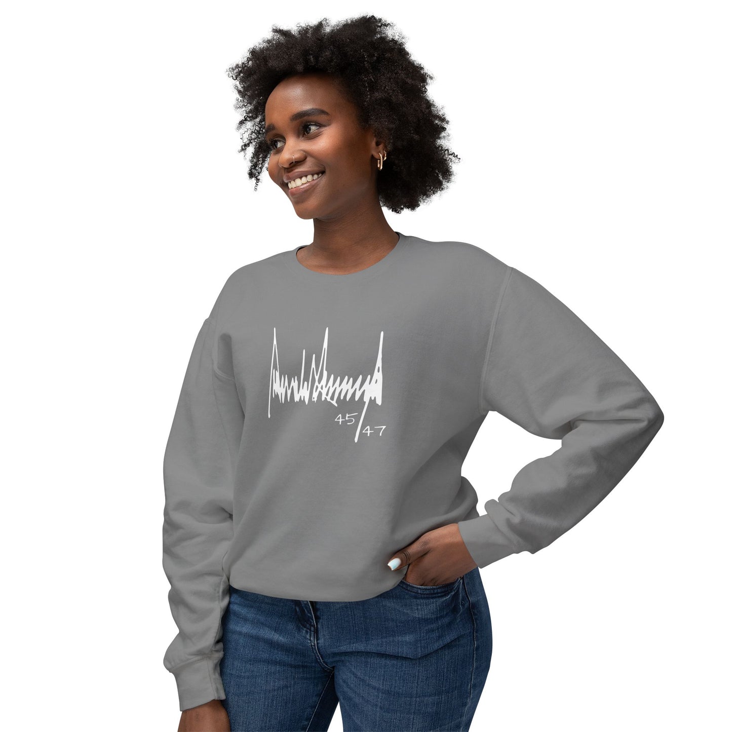 President Trump Signature Unisex Lightweight Crewneck Sweatshirt