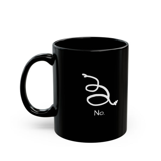 Minimalist Gadsden Flag Black Mug (11oz, 15oz)