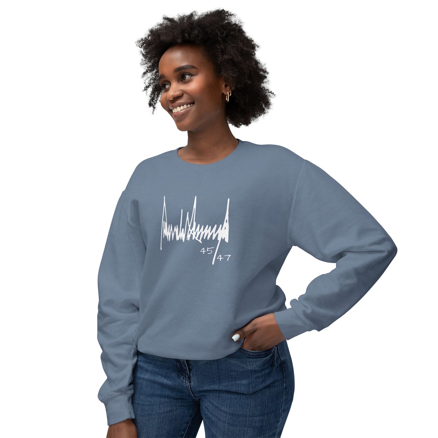 President Trump Signature Unisex Lightweight Crewneck Sweatshirt