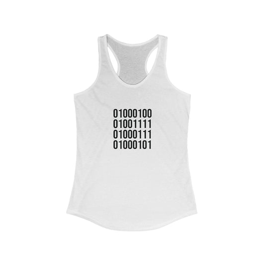 DOGE in Binary Code Women's Ideal Racerback Tank