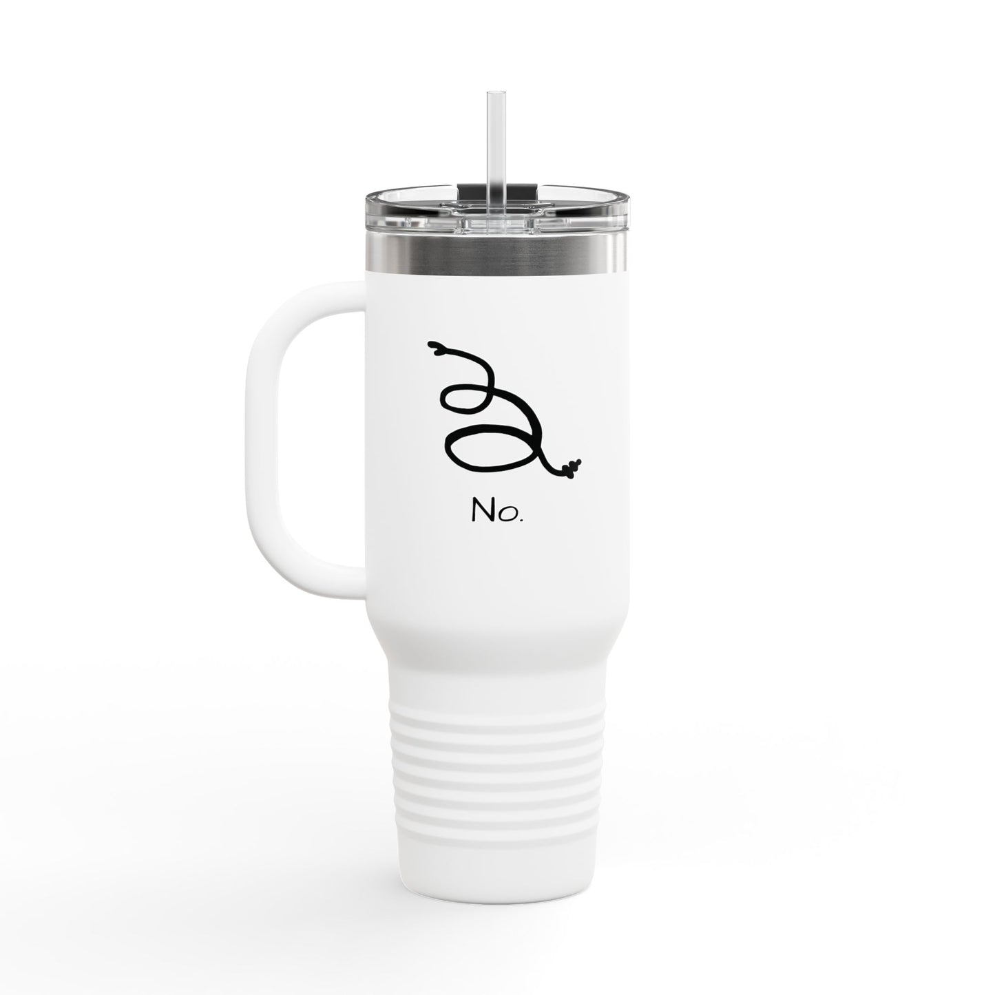 Minimalist Gadsden Flag Insulated Travel Mug, 40oz