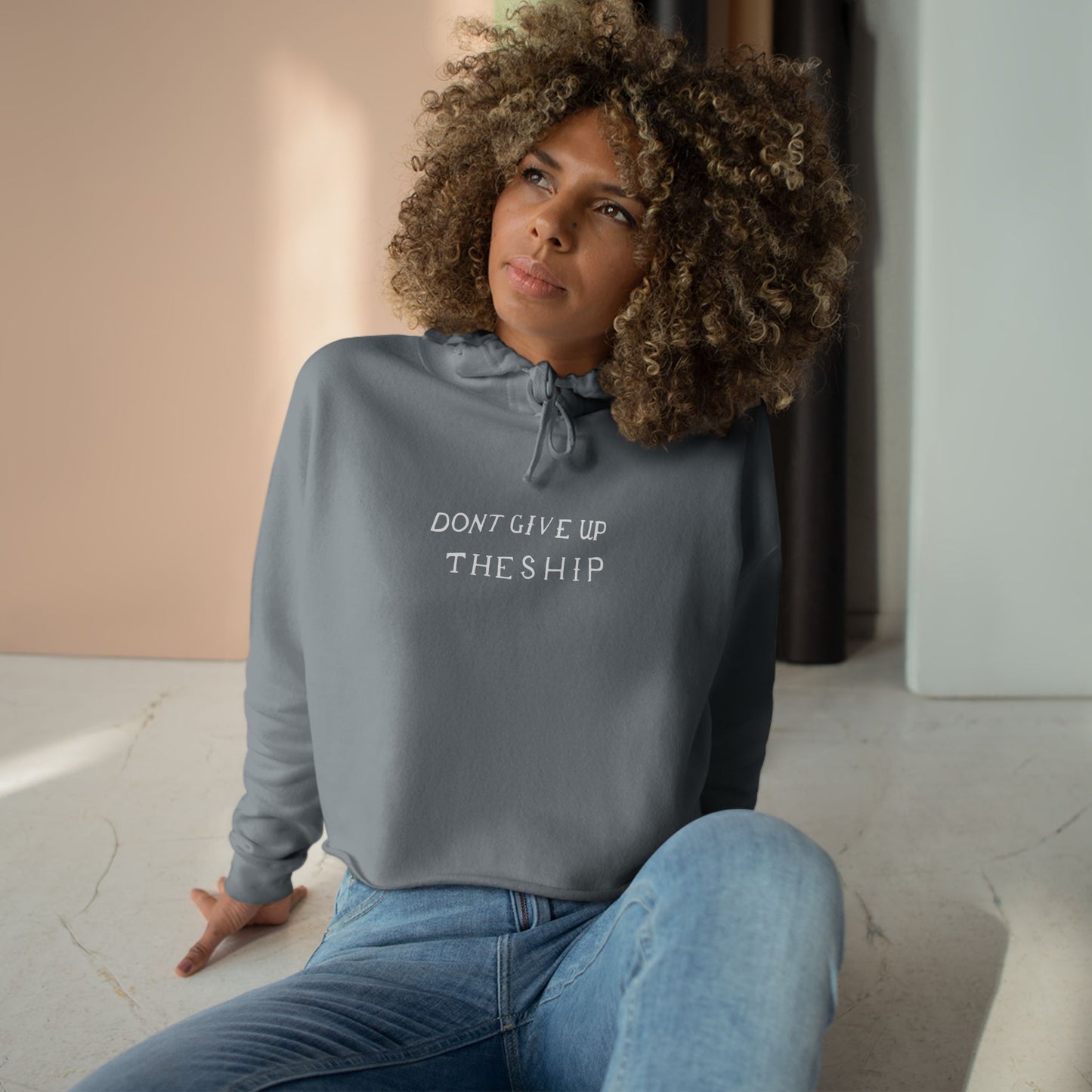 Don't Give Up the Ship Women's Crop Hoodie