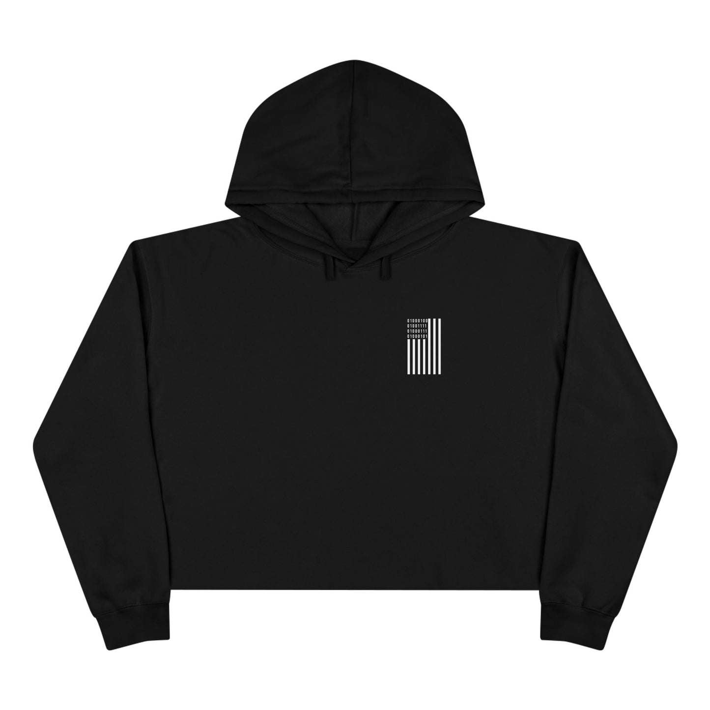 DOGE in Binary Code Women's Crop Hoodie