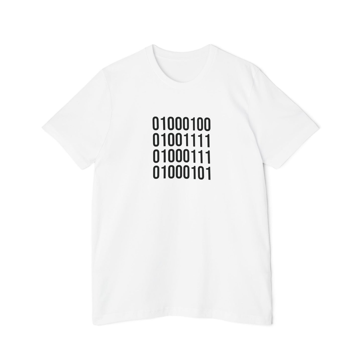 DOGE in Binary USA-Made Unisex Short-Sleeve Jersey T-Shirt