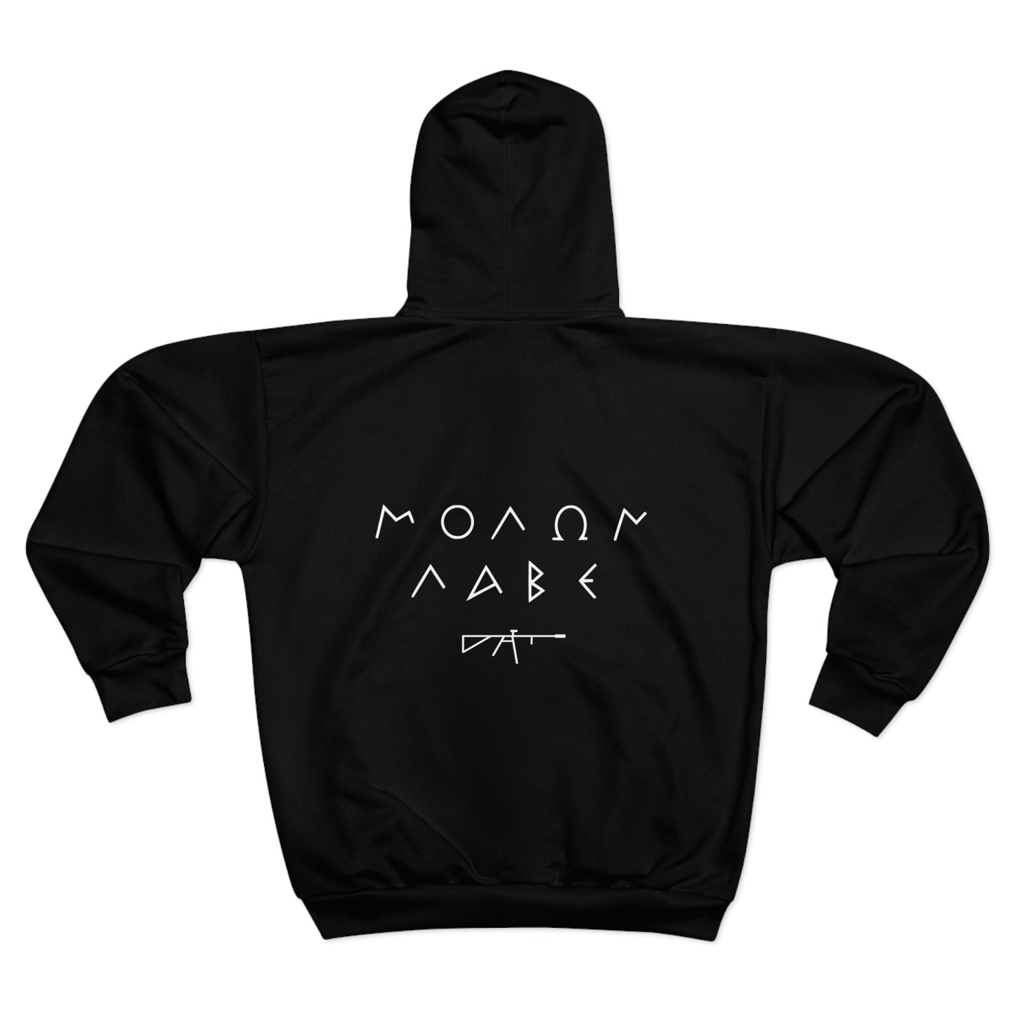 Minimalist Molon Labe Unisex Zip Hoodie USA Made