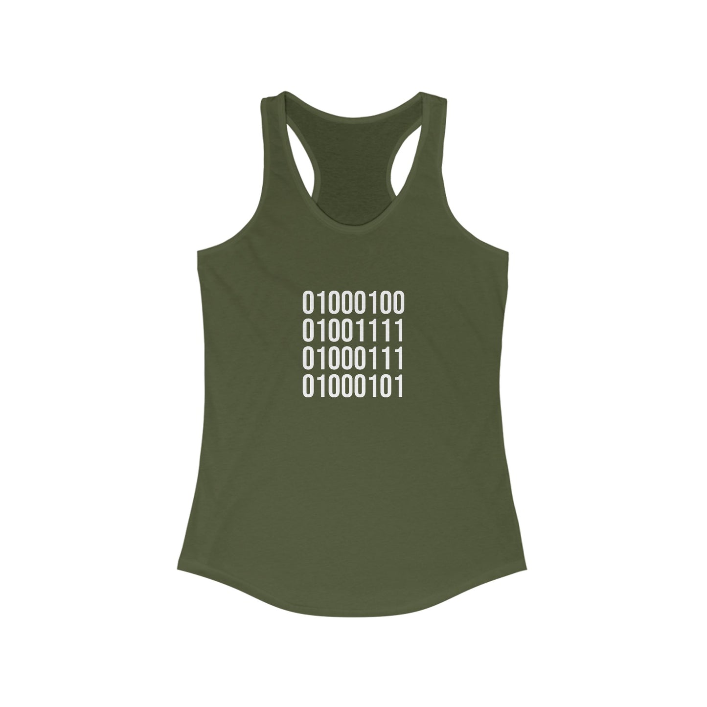 DOGE in Binary Code Women's Ideal Racerback Tank