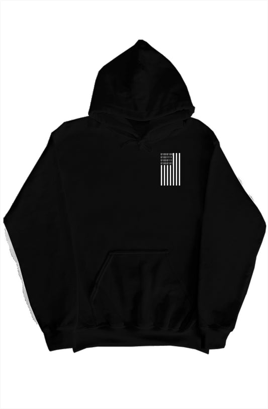 DOGE in Binary Pullover Hoodie with Custom Lined Hood