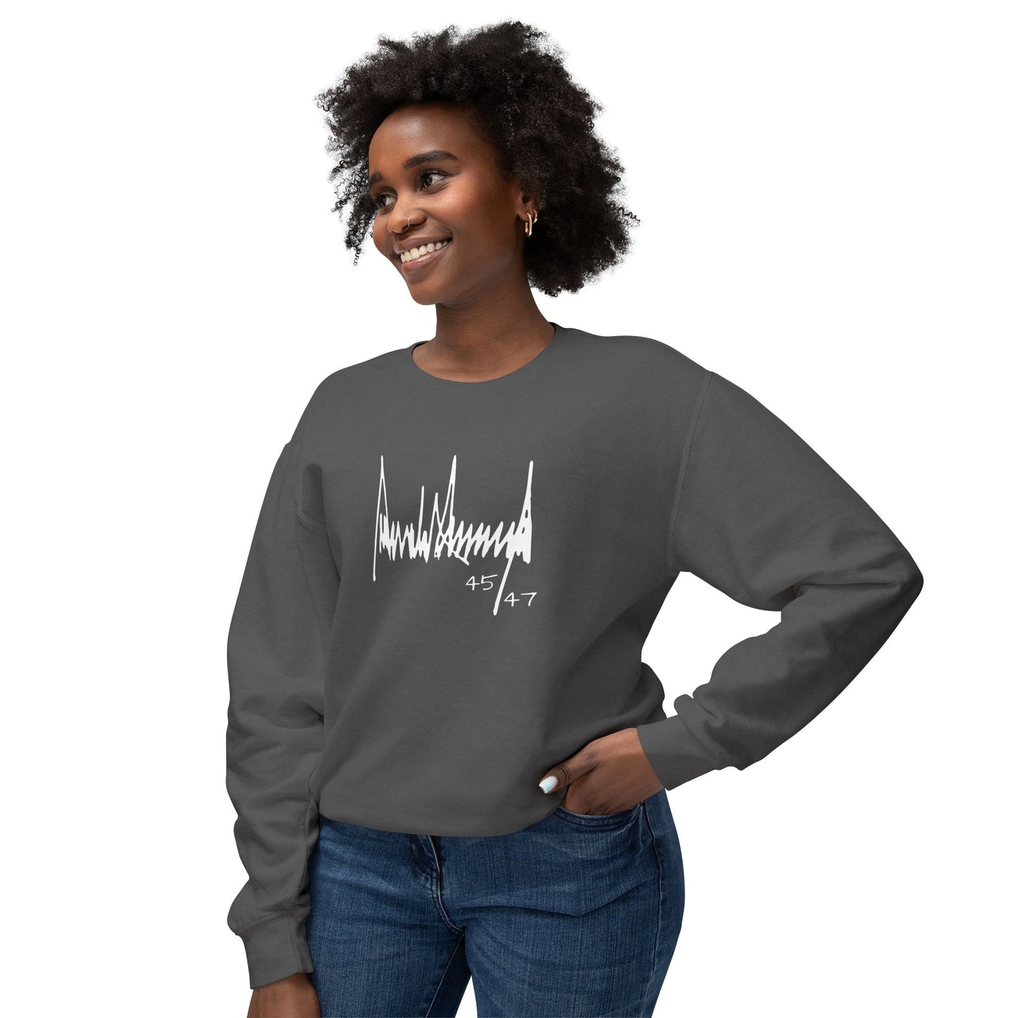 President Trump Signature Unisex Lightweight Crewneck Sweatshirt