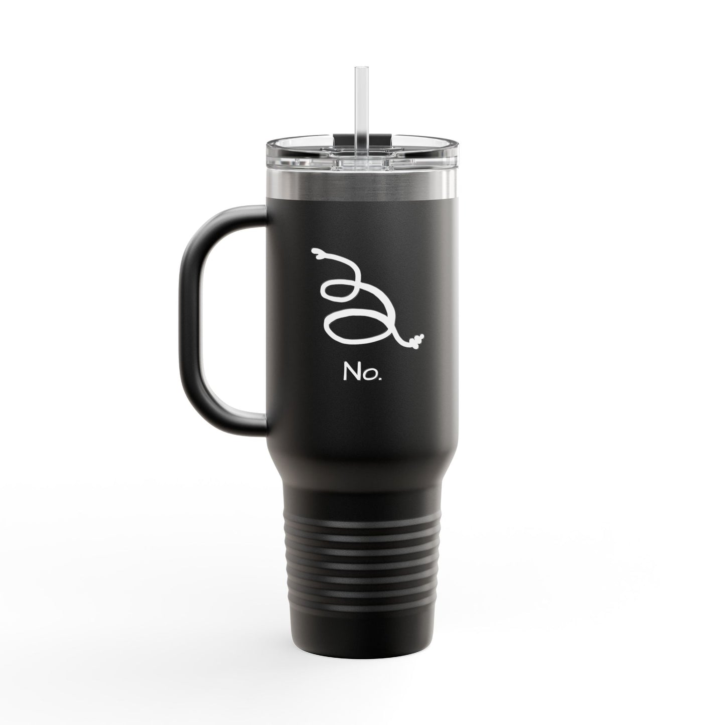 Minimalist Gadsden Flag Insulated Travel Mug, 40oz