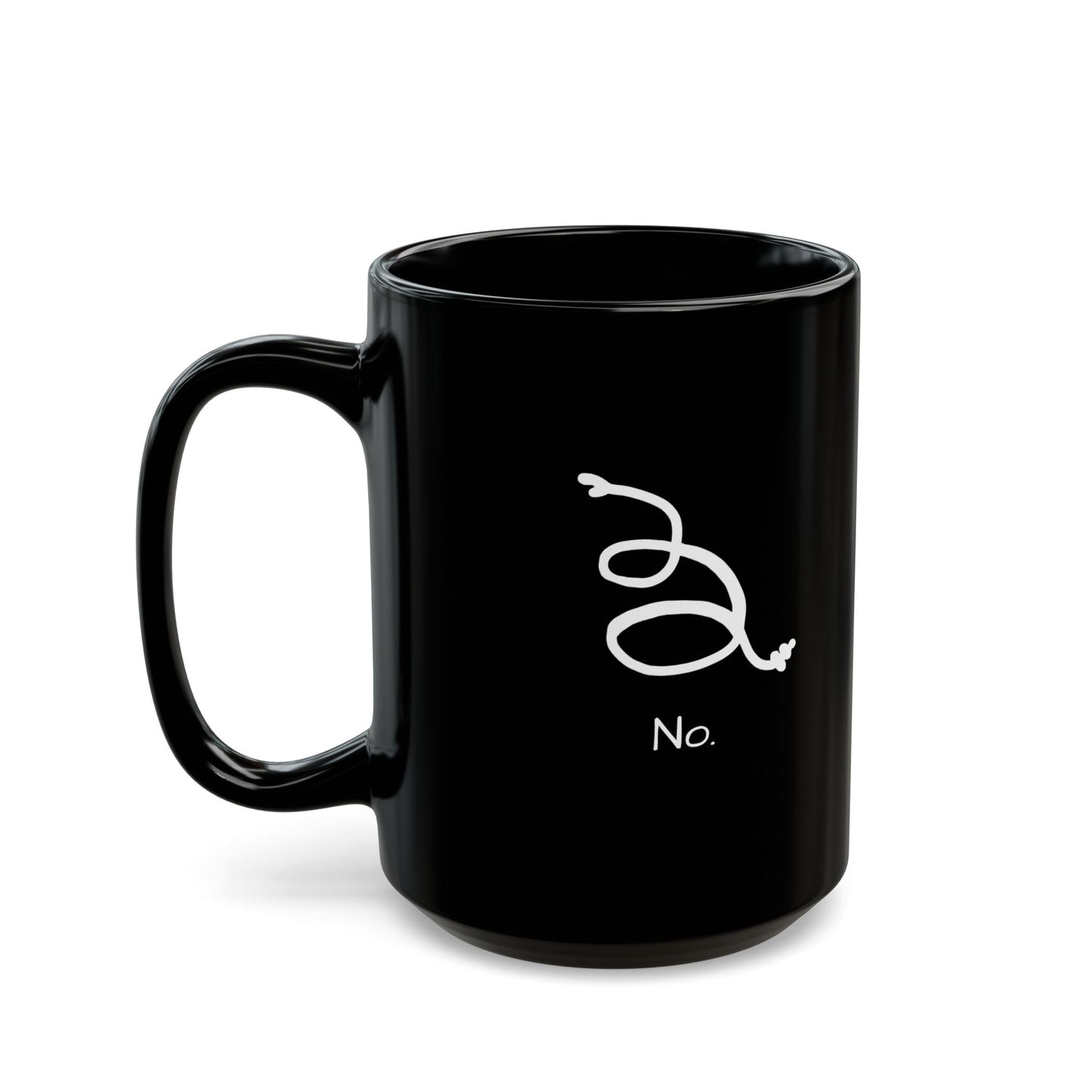 Minimalist Gadsden Flag Black Mug (11oz, 15oz)