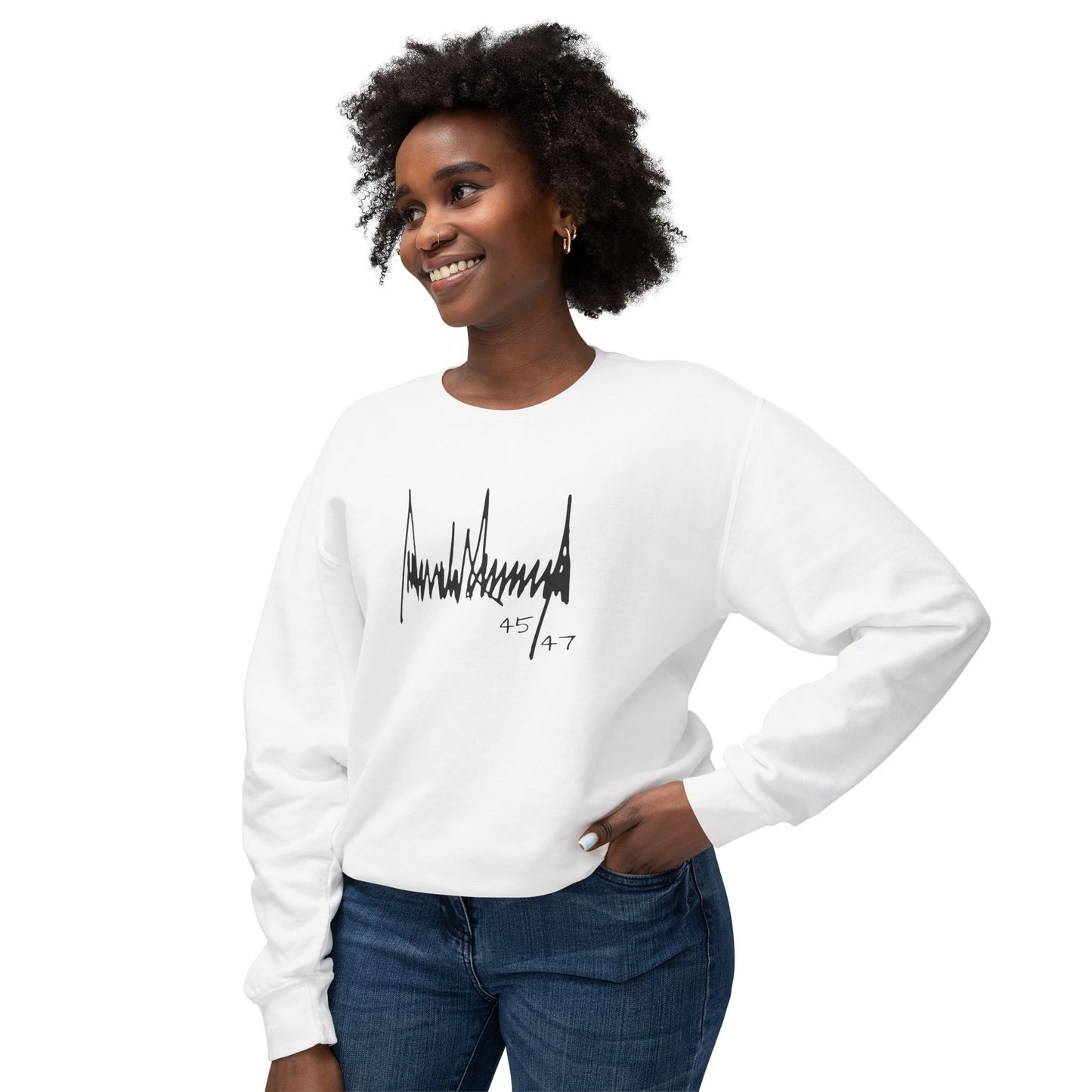 President Trump Signature Unisex Lightweight Crewneck Sweatshirt