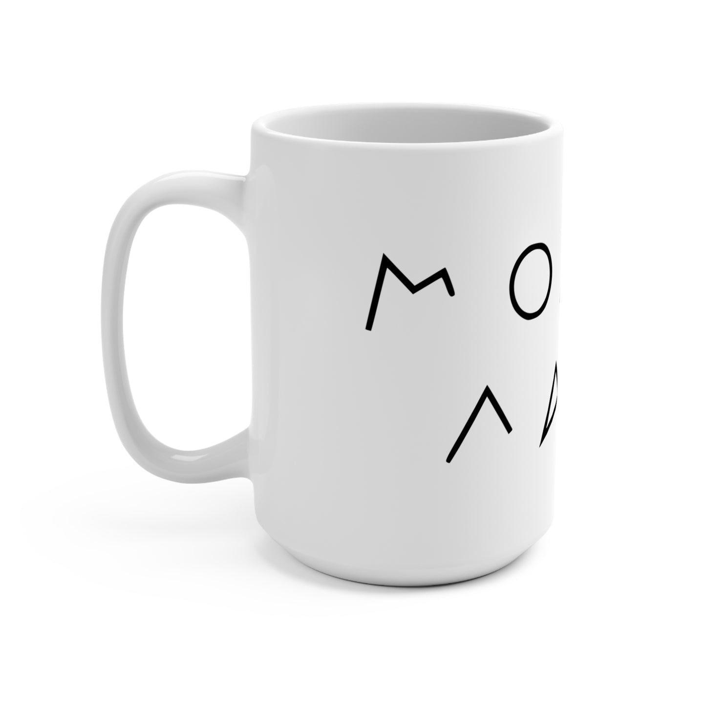 Minimalist Molon Labe 15oz Ceramic Mug in white