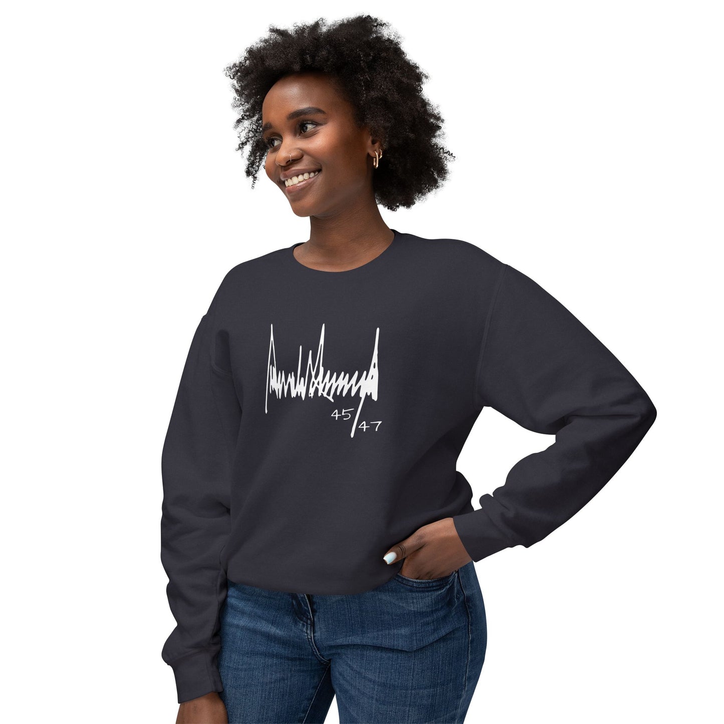 President Trump Signature Unisex Lightweight Crewneck Sweatshirt